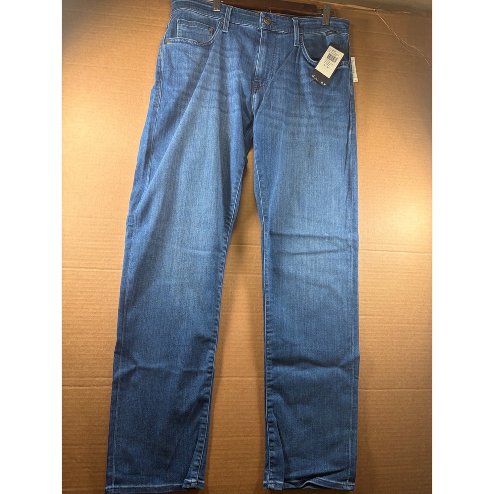 Mavi Zach Jeans Mens 34x32 Blue Straight Leg SuperMove Tencel Stretch Denim NWT